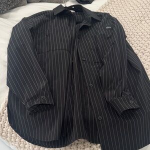 ALO Yoga Charcoal Pinstripe Shirt